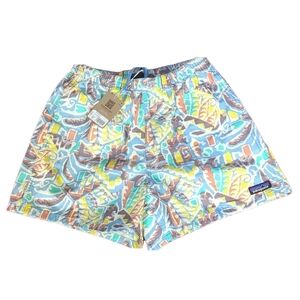 Patagonia funhoggers shorts thriving planet Lago blue size small